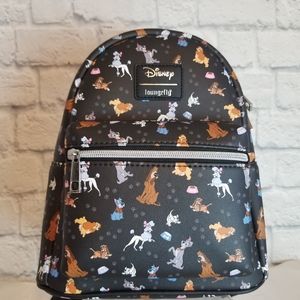 Loungefly Disney Dogs Black Mini Backpack Pawprint